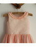 Pink Cotton Scooped Back Minimalist Flower Girl Dress